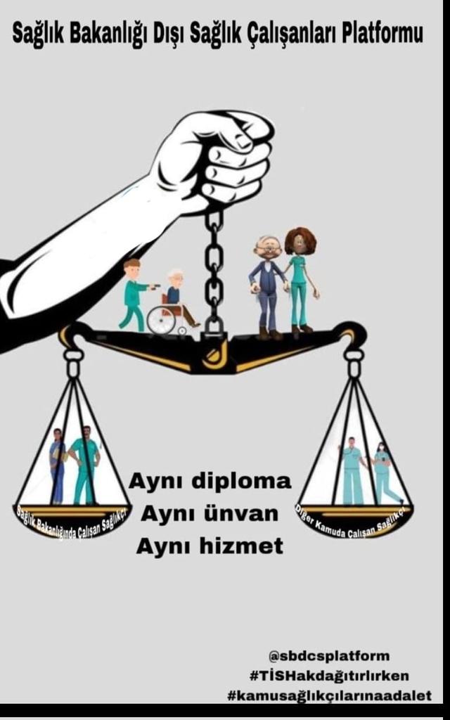 songulaknci's tweet photo. @herkesicinCHP @drzelihaaksaz Sağlık Bakanlığı dışındaki sağlık çalışanları emsal eşitlenmesi istiyor.
Haklı talebinde #kamusağlıkçıları tek yürek
@sbdcsplatform
@drfahrettinkoca
#AylaAlgan
#JuventusSalernitana #MemuraYüzde85Zam #SeyannenZam #FethiSekin
#EmeklidenRest https://t.co/YOEAbmMKkW