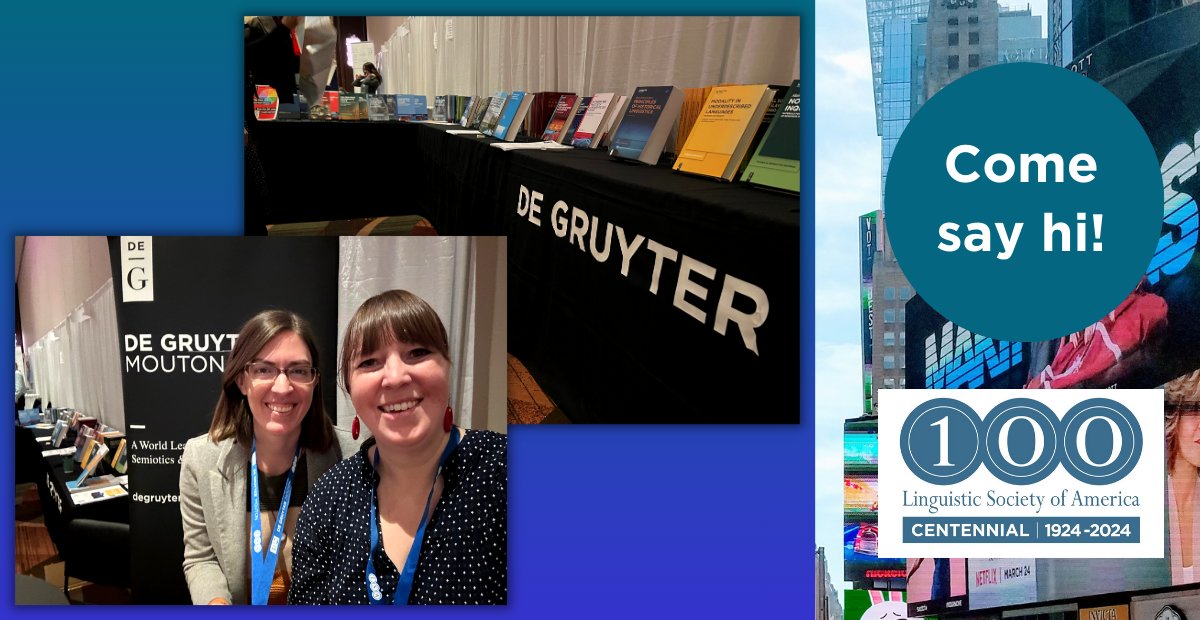 De Gruyter MOUTON ➡️ @dgb-linguistics.bsky.social (@dg_mouton) on Twitter photo Our booth is up and running, complete with an array of #Linguistics books and an enthusiastic editor.
You’ll find Meredith at booth 201 & 203 in the exhibit hall (Metropolitan West Ballroom).
#LSA2024 <a href="/LingSocAm/">Linguistic Society of America</a> <a href="/mkeffer/">Meredith Keffer</a> Our booth is up and running, complete with an array of #Linguistics books and an enthusiastic editor.
You’ll find Meredith at booth 201 & 203 in the exhibit hall (Metropolitan West Ballroom).
#LSA2024 <a href="/LingSocAm/">Linguistic Society of America</a> <a href="/mkeffer/">Meredith Keffer</a>