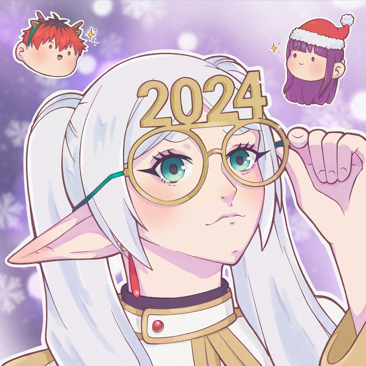 imMaxdemian's tweet photo. Frieren says hi and happy new year 2024 ✨🎉
.
.
.
#frieren #NewYear2024 #fanart https://t.co/CbvtX7V7P9