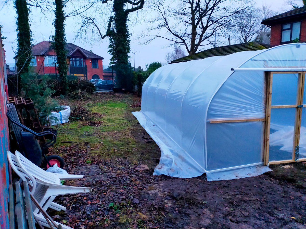 New polytunnel at the new site is up, thanks @firsttunnels! 

Still a million jobs to do, but it’s coming together, albeit slowly 😊