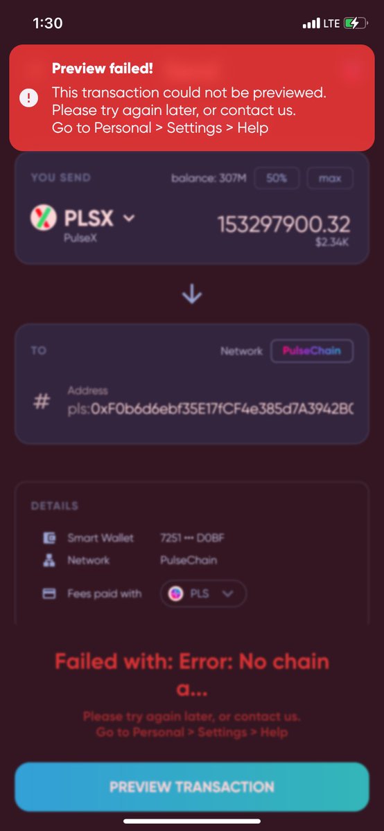 VibraFinance's tweet photo. Everytime I try and send out of #Stakerapp I get this error. Is there any other front end you can use that works with #Pulsechain ? https://t.co/ugze7xdmXT