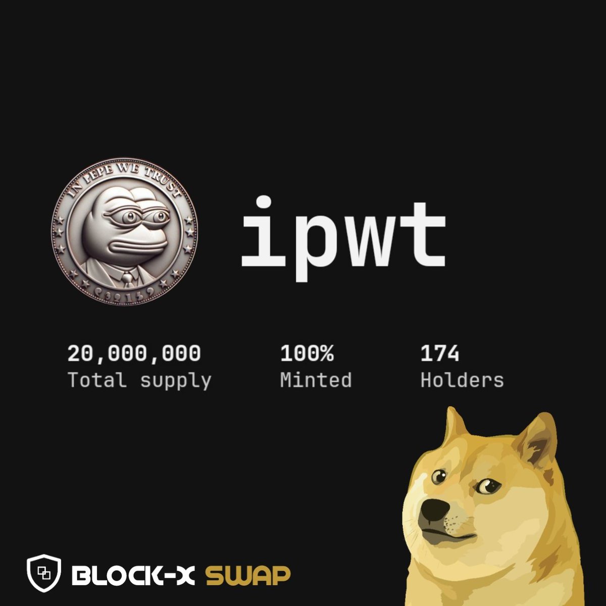 drc20_dozz's tweet photo. @IPPWTtoken @farmercist We are just in the shadows. You have our support. $ipwt
Let's navigate 2024
@IPPWTtoken
@babysmurf9000 @0xDeFinest
@blockxswap
🤙❤️
#DRC20 #DOGECOIN #INPEPEWETRUST #IPWT #BLOCKXSWAP #BLOCKX #BRC20 #PEPE #CRYPTO #BITCOIN #DOGI https://t.co/bk10qYEqTe