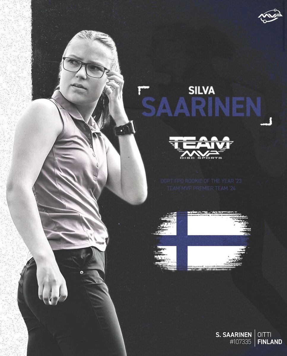 PDGAStats's tweet photo. MVP Disc Sports has signed 2023 DGPT Rookie of the Year Silva Saarinen and 2023 PDGA Rookie of the Year Paul Krans https://t.co/mvWw2X9K4H