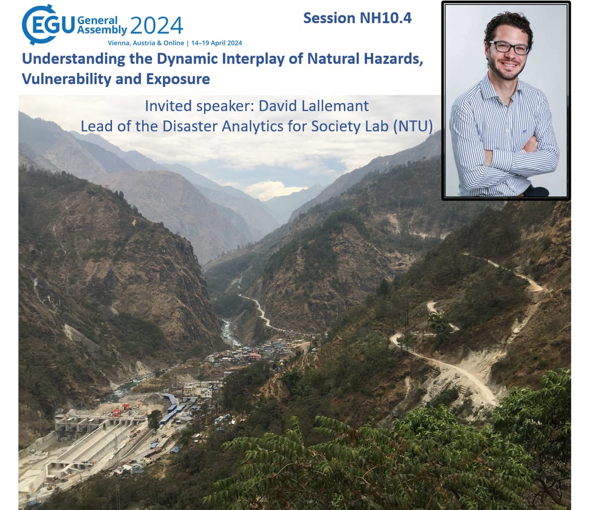 KatherineArrell's tweet photo. Modelling/linking #hazard, #exposure and #risk? Submit an abstract to our session at #EGU24 by 10th Jan - NH10.4 Understanding the dynamic interplay of natural hazards, vulnerability and exposure, where we will hear from invited speaker David Lallemant https://t.co/PJ2TAh2KBe