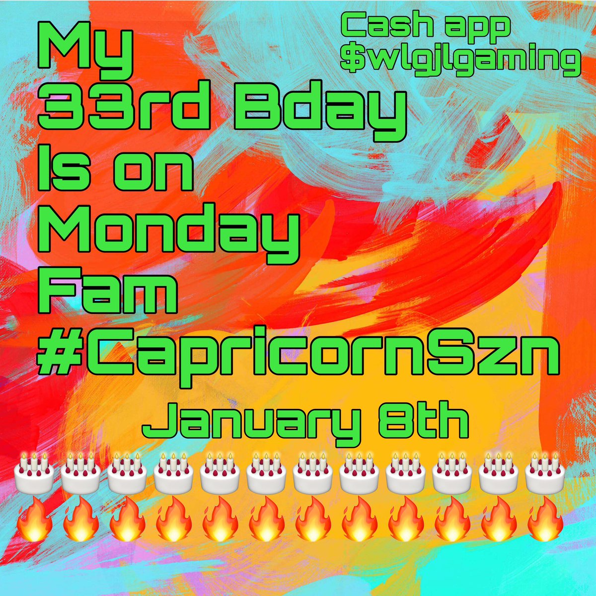 Bday on Monday yall #Capricorn #CapricornSeason #teamcapricorn #Jan8th #January