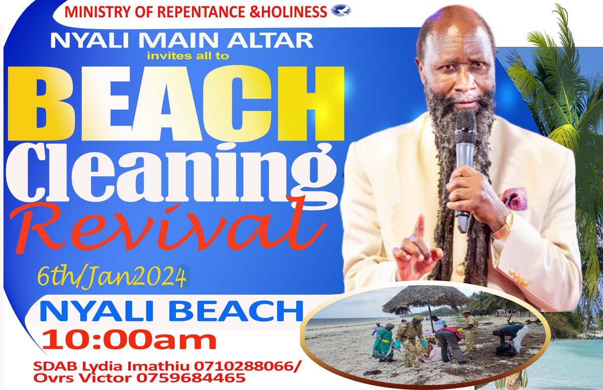 Happy New Year 2024.
Welcome to this Mighty Beach clean up Revival.
#NyaliBeachRevival.