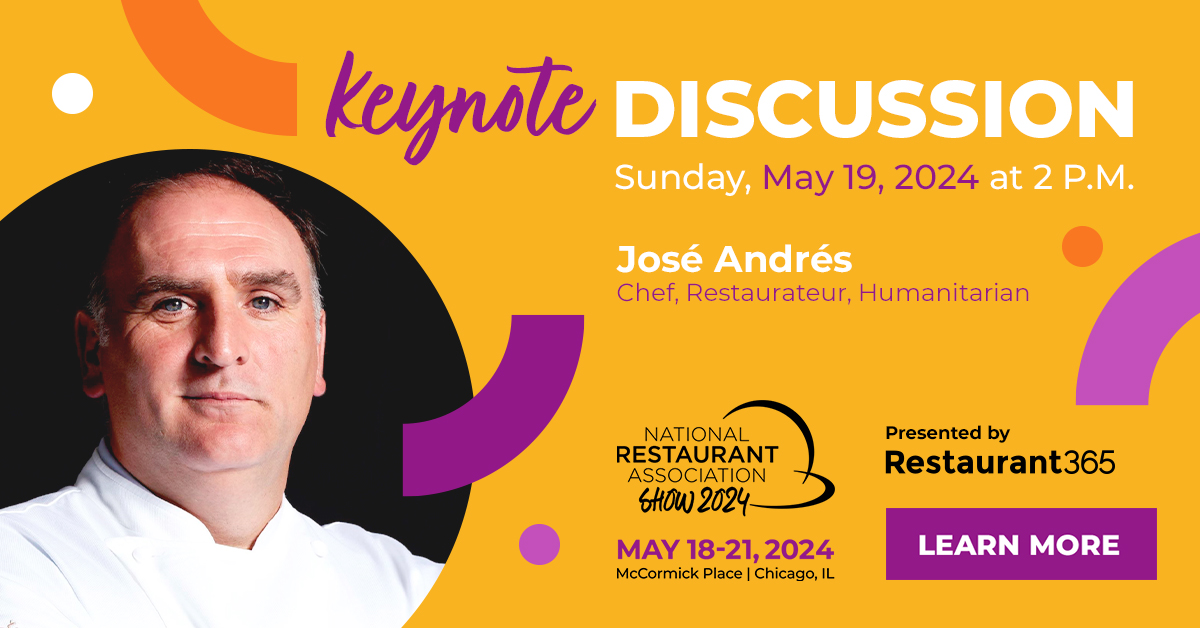 National Restaurant Association Show (@natlrestshow) on Twitter photo Get ready to be inspired ✨ 🌎 José Andrés will be headlining Keynote '24 with <a href="/MichelleKorsmo/">Michelle Korsmo</a> of <a href="/WeRRestaurants/">National Restaurant Association</a>! Don't miss this moving discussion on the power of food to impact communities everywhere. Snag Show registration now to catch this discussion: bit.ly/3LPGJip Get ready to be inspired ✨ 🌎 José Andrés will be headlining Keynote '24 with <a href="/MichelleKorsmo/">Michelle Korsmo</a> of <a href="/WeRRestaurants/">National Restaurant Association</a>! Don't miss this moving discussion on the power of food to impact communities everywhere. Snag Show registration now to catch this discussion: bit.ly/3LPGJip