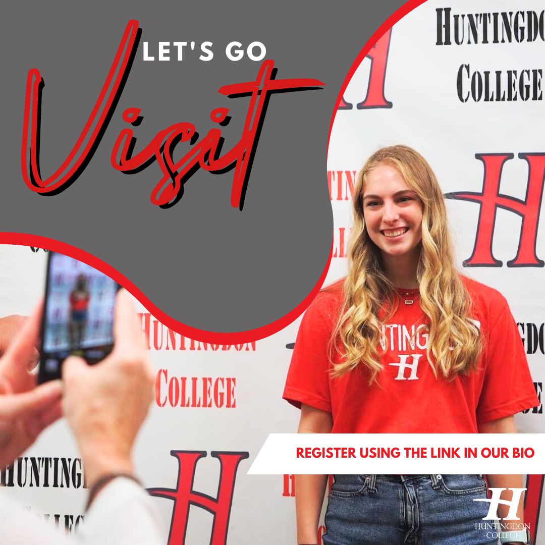 admissionHC's tweet image. Schedule your visit to Huntingdon College today using the link in our bio! See you soon! 🦅 ❤️ 
#HAWKEM #visitHC