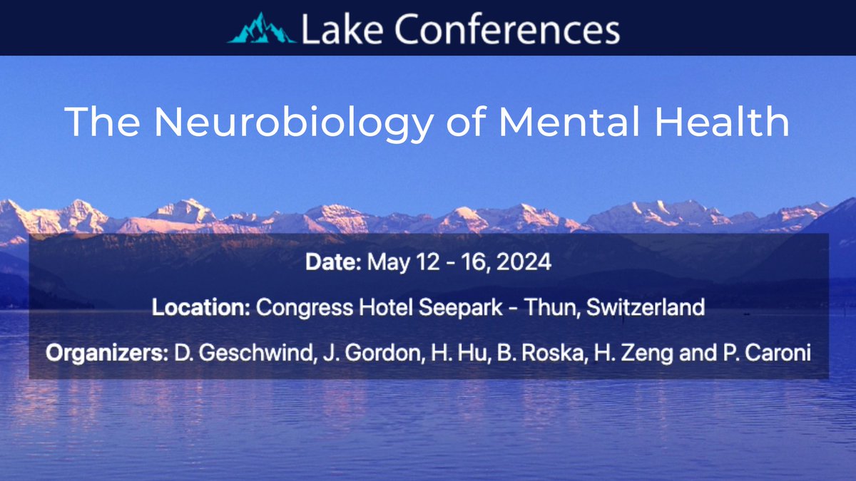 🏔️ The Neurobiology of Mental Health 🏔️ The Jan. 15 deadline to apply for the special @LakeConferences forum is fast approaching. Selected participants will hear presentations covering emerging topics and views in the neuroscience of mental health. More: lakeconferences.org/conf/4531f2f7-…