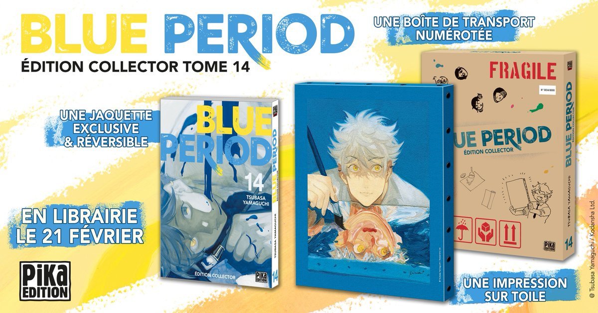 Manga Mogura RE (Manga & Anime News) on X: New Blue Period Limited  Collectors Edition announced in french for the release of volume 14 by Pika  Editions! Reversible Dust Jacket with alternative