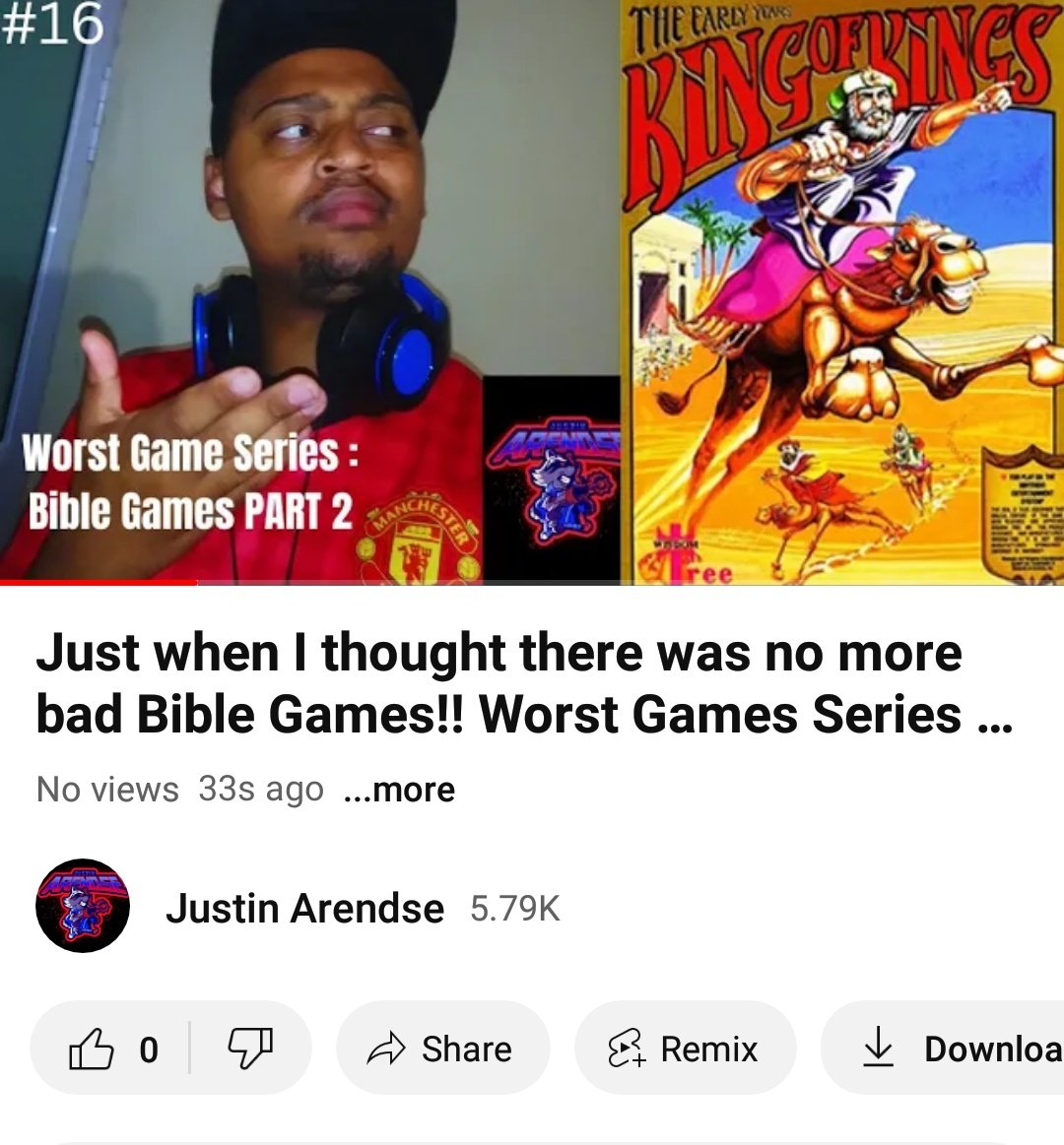 Justin_YT94's tweet photo. Taking a crack at another bad game based off stories of the Bible!! https://t.co/Y3JikxdTOI https://t.co/yQhVHCueIa