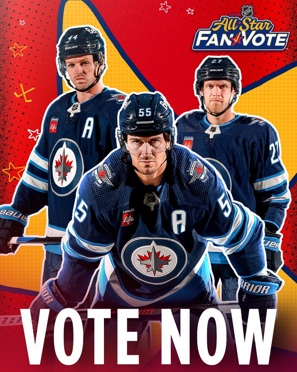 1 repost = 1 #NHLAllStarVote 

#JoshMorrissey
#MarkScheifele
#NikolajEhlers