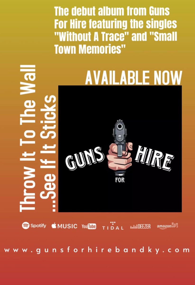 BHall_Music's tweet photo. Go check out the debut album from Guns For Hire! Out now on all streaming platforms!

https://t.co/NwYOd9ipcu

#music #rock #Album #guitar #originalmusic #Kentucky #smalltown #rocknroll https://t.co/FDxmXUnkfi