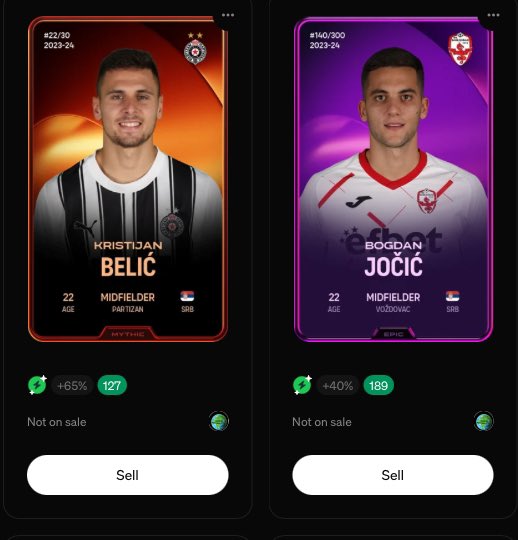 $600 Total winnings/earning this week!!! 🔥🔥🔥🔥🔥

Including that I packed these 2 cards after saving my MGC the last few weeks (in game currency). 

Belic worth $250+ 😍

 Want a gambling alternative? ➡️ bit.ly/481PIFT