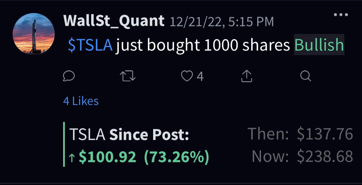 It was a a good year for that $TSLA position.