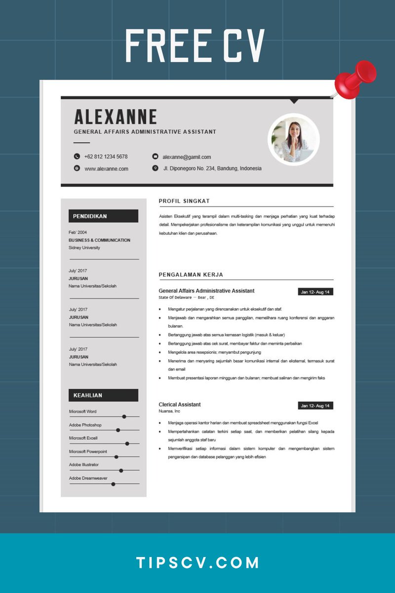 immermanalu's tweet image. Layout cv gratis GA format word/doc.
Download di tipscv.com/vo5p
.
#cv
#templatecv
#formatcv
#cvkosong
#cvword
#resume
#downloadcv