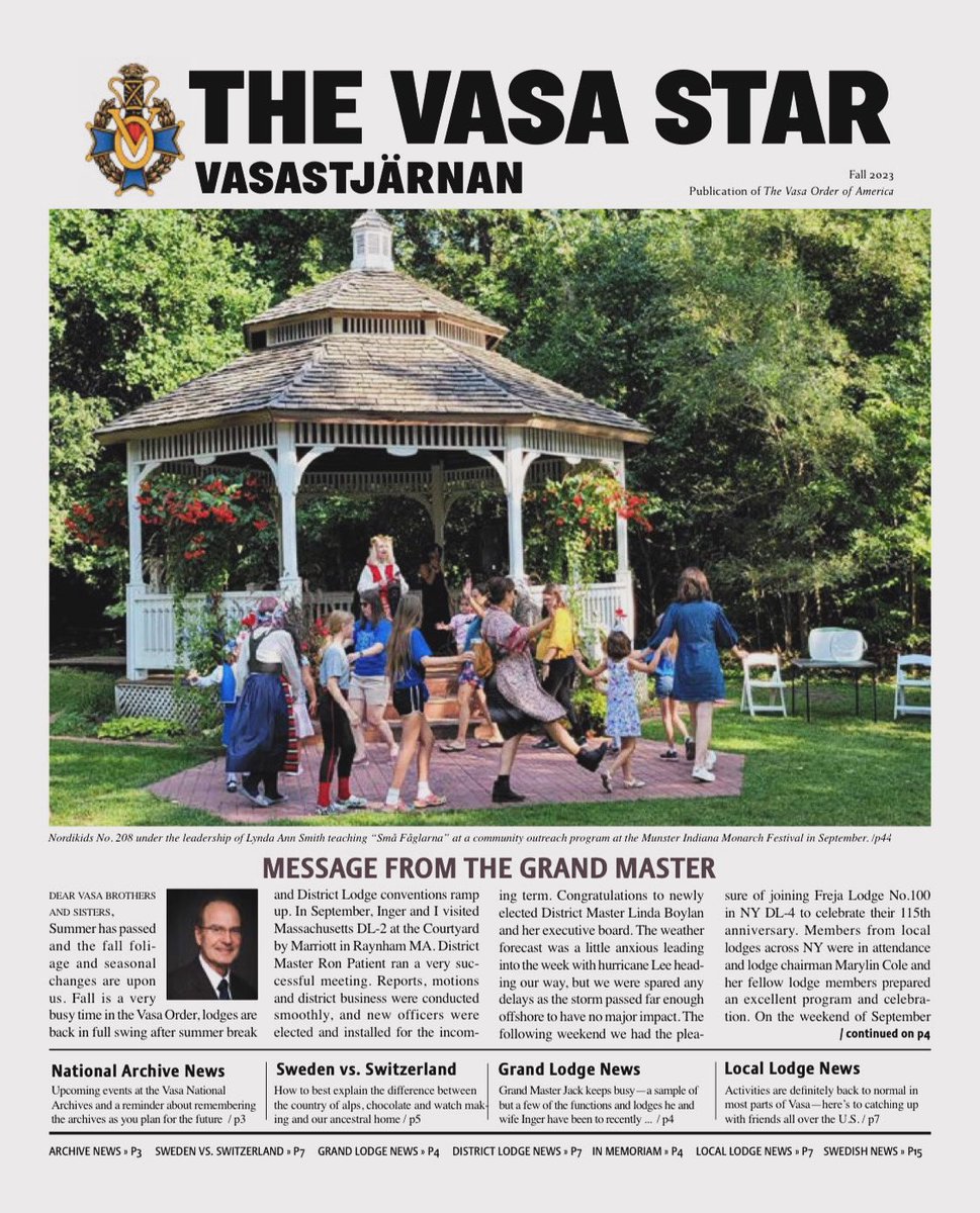VasaOrderGL's tweet photo. The latest Fall 2023 edition of The Vasa Star is now available on our website! You can reach it directly by clicking this link -> https://t.co/RvRefRvY0X #vasa #vasaorder #vasaorderofamerica https://t.co/Nu4xzDNN43