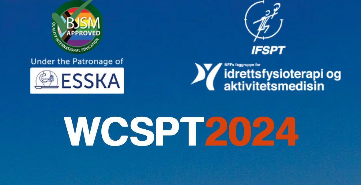 WCSPT (@wcspt2024) on Twitter photo More great news! <a href="/ESSKA_society/">ESSKA_society</a> have recognised our scientific program and we are now Under the Patronage of ESSKA π
Please see wcspt.org for more information and registration.
Oslo calling! More great news! <a href="/ESSKA_society/">ESSKA_society</a> have recognised our scientific program and we are now Under the Patronage of ESSKA π
Please see wcspt.org for more information and registration.
Oslo calling!