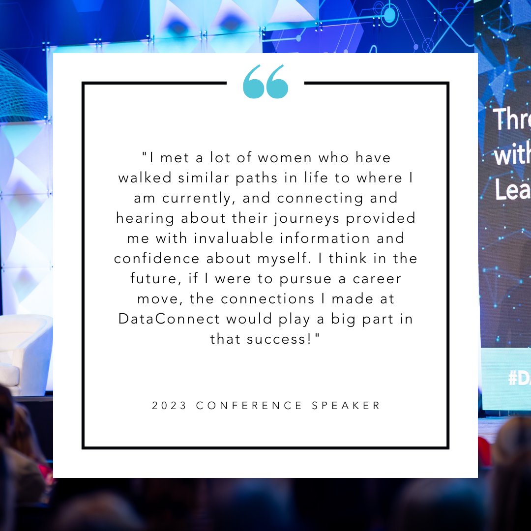 wia_community's tweet image. Speaking @DataConnectConf has its perks ✨ 

✅ Complimentary speaker coaching sessions
✅ Full #dataconnectconf access
✅ Invitation to the exclusive speaker dinner
✅ Endless networking opportunities....&amp;amp; more!

The &apos;24 Call for Speakers closes Feb 29th! bit.ly/3taOs4B