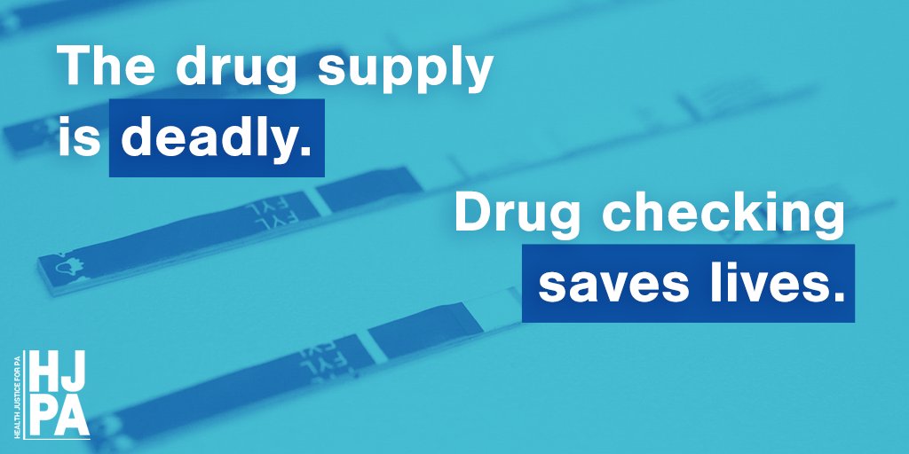 HealthJusticePA's tweet photo. The drug supply is deadly and drug checking is an important public health strategy to protect lives. https://t.co/L7Sdu9U7sD