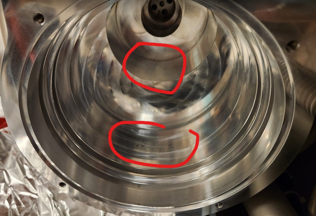 proteomics_core's tweet photo. Lucky that the UHV turbo on our 10-year-old  QE died but not shattered,  only with seized bearing, and some debris. Cleaned out, and hopefully will be no charging effect. https://t.co/D1CVmqe9EF
