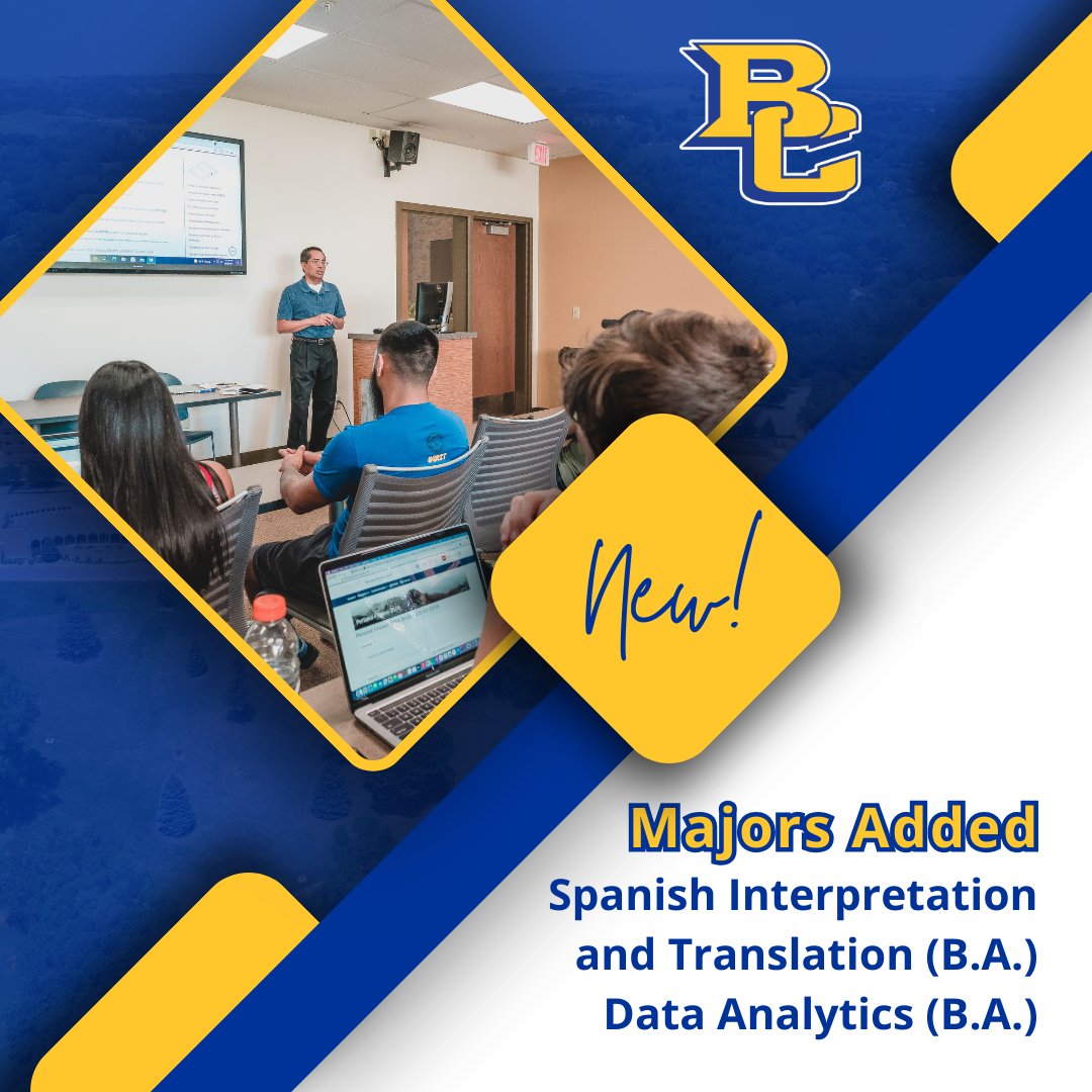 briar_cliff's tweet image. Briar Cliff University is advancing education with the approval of two Bachelor of Arts programs: The Bachelor of Arts in Spanish Interpretation and Translation and Bachelor of Arts in Data Analytics  

Read more: bit.ly/4aHYPhl

#DataScience #LanguageServices #HigherEd