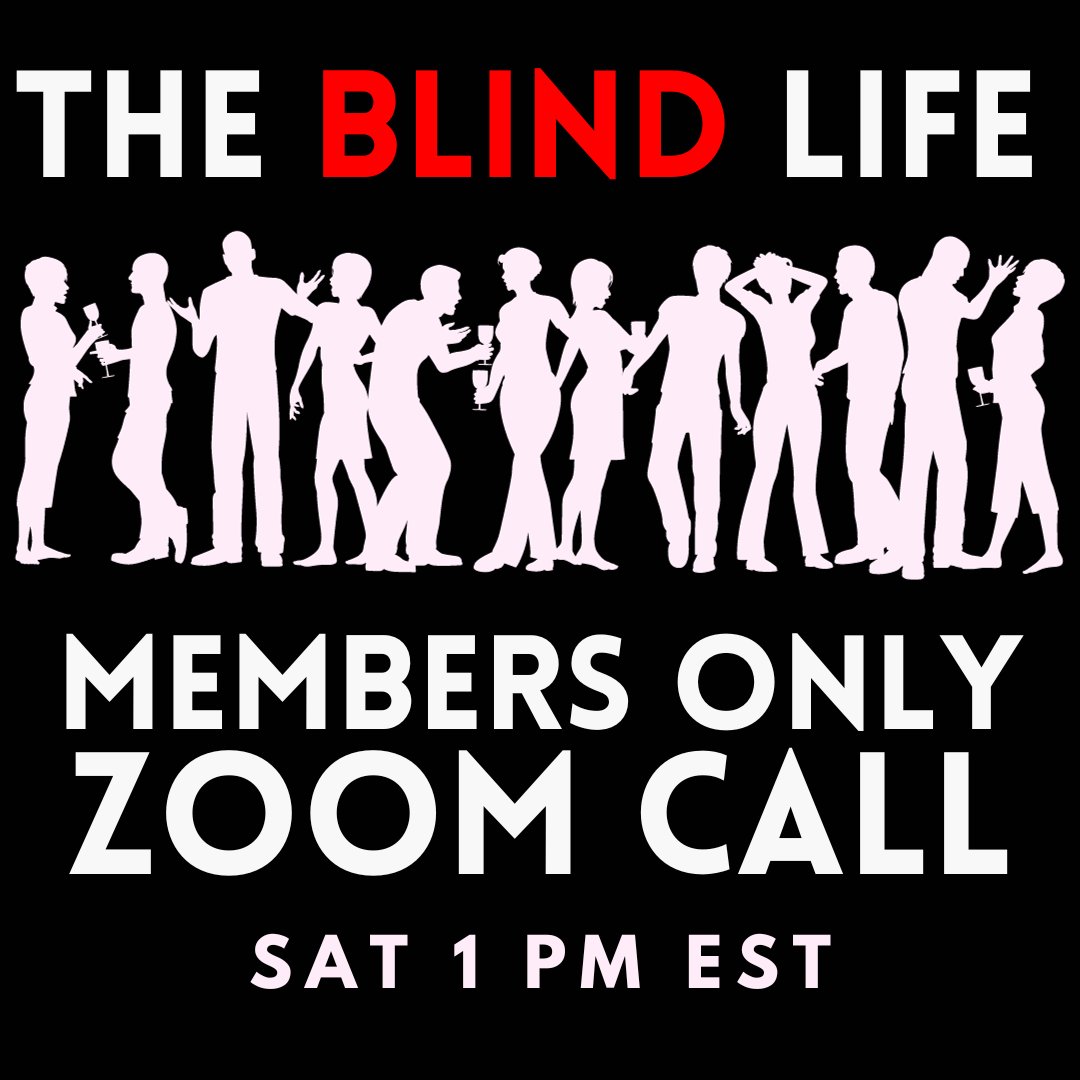 Hello to all my wonderful channel members! It's time for our first members-only Zoom call of the year - Saturday, Jan 6 @ 1 EST. Link in your email or go to youtube.com/@theblindlife/… Not a member but you'd like to participate? Go to youtube.com/@theblindlife/… Hope to see you there!