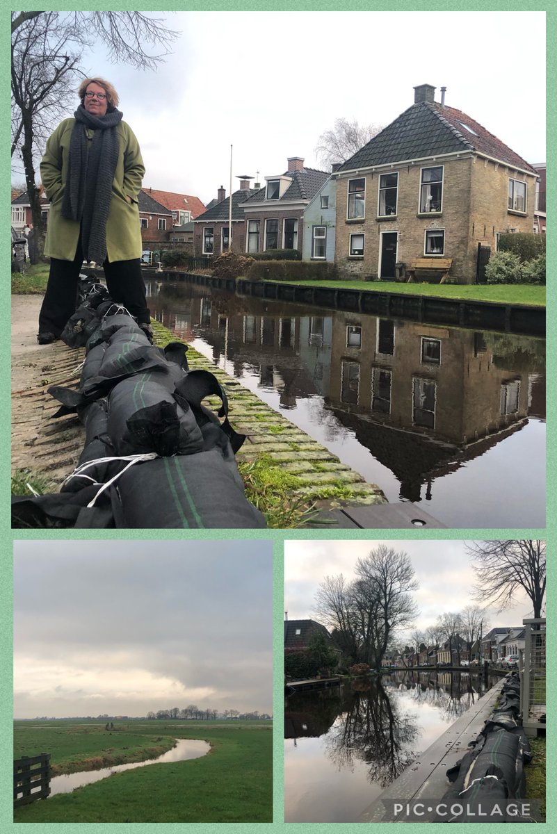 1.200 zandzakken. Ook in mijn dorp Aldeboarn was het waterschapswerk de afgelopen dagen hartstikke actueel. Hoge peilen! Zandzakken waren zeer welkom. Vandaag een kijkje genomen. De peilen zijn al weer 15-20 cm gedaald. Nu even afwachten wat  dit weekend aan extra water brengt.