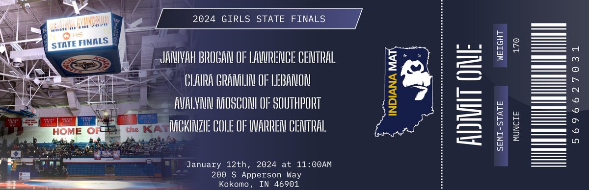 We have secured our 16 state qualifiers at 170lbs. These wrestlers will be battling it out for a state title next week in Kokomo.

#800lbGorilla #IndianaWrestling #GirlsState24
