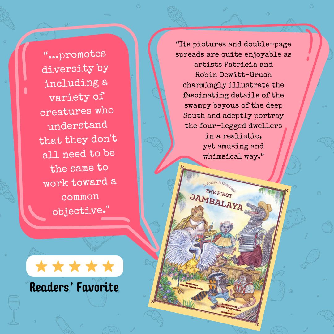 What did Readers' Favorite say about THE FIRST JAMBALAYA? 

⭐️ The First Jambalaya '... is a delightful story about friendship, sharing, hospitality, creativity, and cooperation.'

Thanks @ReadersFavorite

readersfavorite.com/book-review/th…

 #kidsbookreview