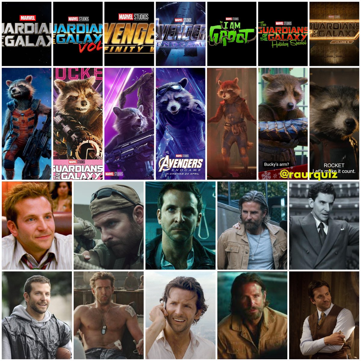 #happybirthday #bradleycooper #actor #rocket #guardiansofthegalaxy #gotgvol2 #infinitywar #avengersendgame #iamgroot #holidayspecial #gotgvol3 #Maestro #serena #americanhustle #americansniper #theateam #silverliningsplaybook #hangover #nightmarealley #astarisborn #limitless #joy