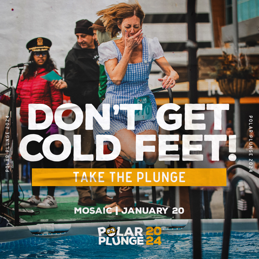Don't get cold feet! 🥶

Gather your friends (and your nerves) and GO ALL IN on Jan 20! Polar Plunge is back at Mosaic with cool incentives and a costume contest for the fanciest plungers. The best part? All proceeds support Special Olympics Virginia!