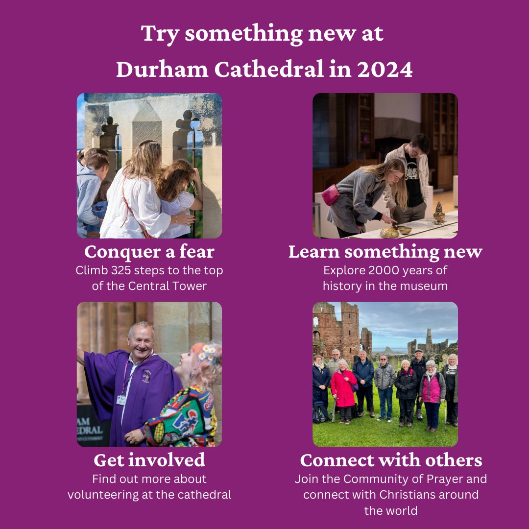 Have you made your New Year's resolution? 🌟 Here's some ideas that you can tick off at Durham Cathedral