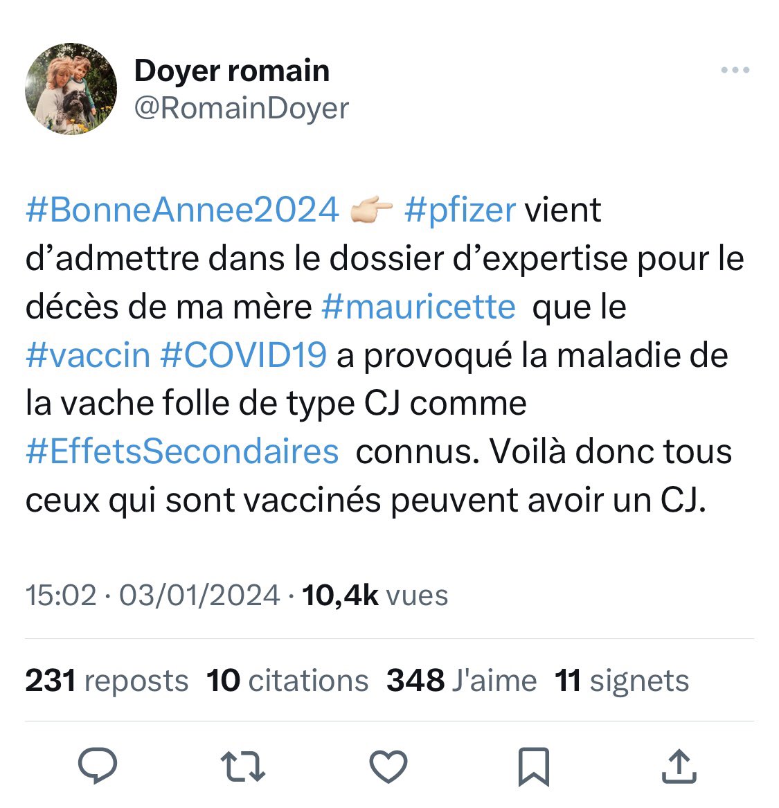 Marc Doyer, Romain Doyer et ts les complotistes Fente de Lynx (nonPr) Pr Chabriere 
Aucune communication de Pfizer
Aucune source citée par Mrs Doyer
👇🏻👇🏻