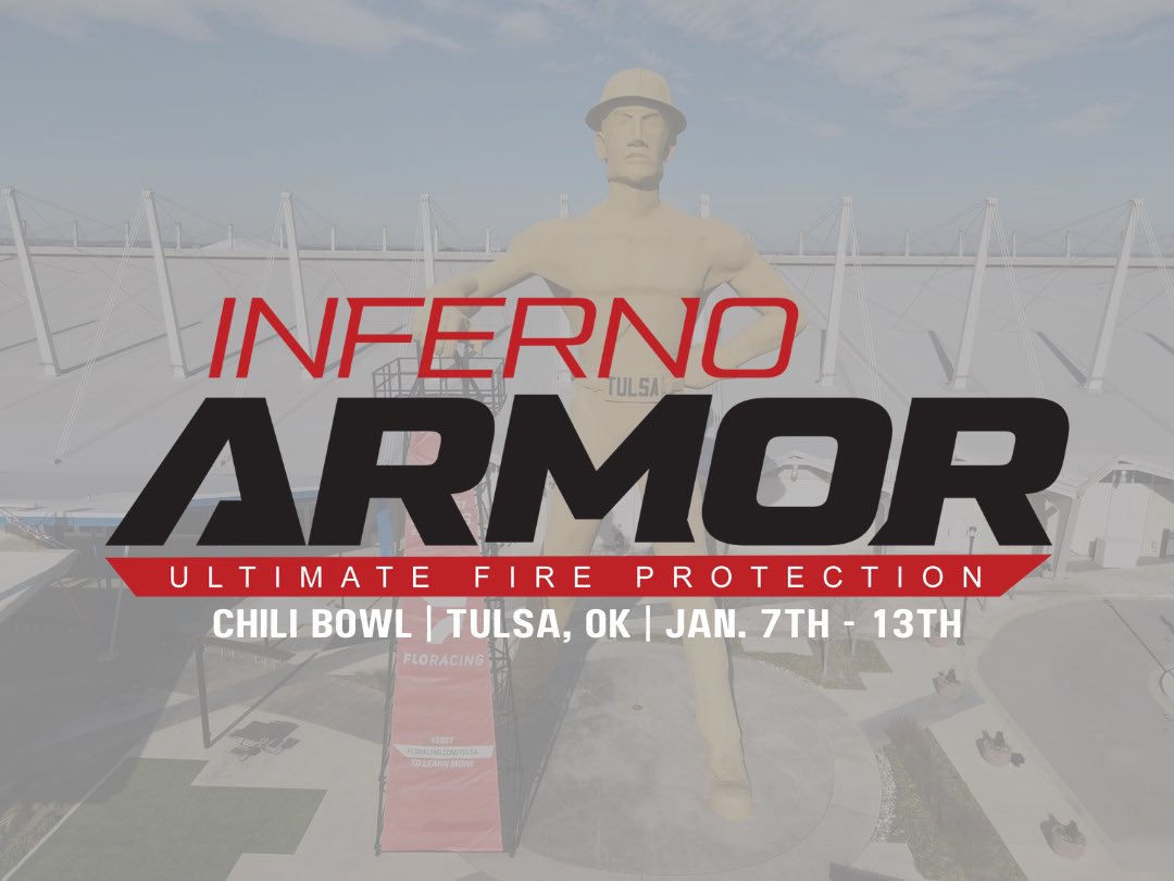 InfernoArmorUSA's tweet photo. #TeamIA is headed back to the Expo! This time for the Chili Bowl. Stop by the booth to pick up a bottle (or two) of Inferno Armor or simply come see how the product works!
Located in the vendor area of the tradeshow. Open daily from 10AM until race time.
https://t.co/hx4VCH1u1Q | #UltimateFireProtection