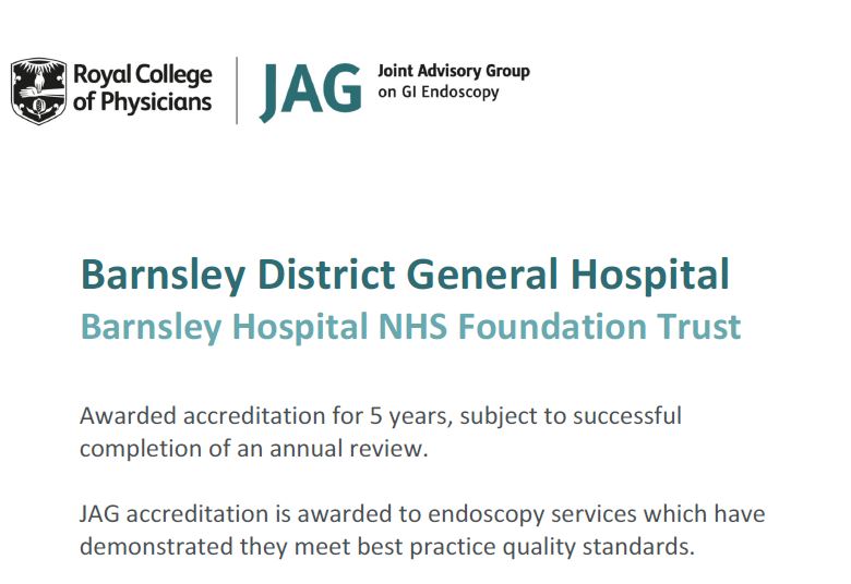Congratulations 
<a href="/barnshospital/">Barnsley Hospital</a> <a href="/JAG_Endoscopy/">JAG Endoscopy</a> <a href="/CBU1_BHNFT/">CBU1_BHNFT</a> <a href="/enright_simon/">Simon Enright</a> @bobkirton <a href="/LindseyHowlett2/">Lindsey Howlett</a> <a href="/BHNFTCLAUDE/">Barnsley Clinical Effectiveness Dept</a> <a href="/BethanJPotter/">Bethan</a> <a href="/Cathylovesjazz/">Cathy Rawson</a> <a href="/joanne_et/">Joanne Thornton</a> <a href="/elmuhtady/">elmuhtady د.المهتدي 🩺✊🏽</a>