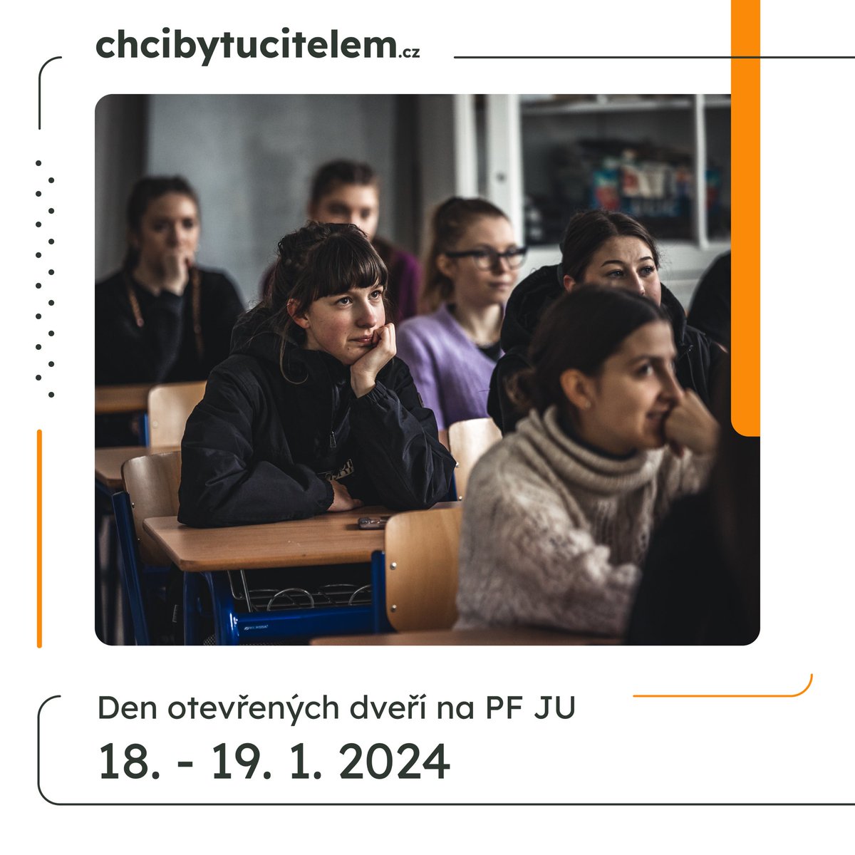 🏫Všem zájemcům o studium učitelství👨‍🏫 a dalších studijní programů👩‍🎓 se otevřou dveře naší fakulty🚪, a to ve čtvrtek 18. a pátek 19. ledna! Přijďte se podívat, jak studium u nás probíhá.🤩 Podrobný program zveřejníme na webu a sociálních sítích fakulty. 🖥️Těšíme se na všechny!🤓