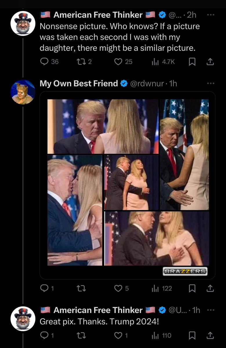 My Own Best Friend (@rdwnur) on Twitter photo <a href="/RpsAgainstTrump/">Republicans against Trump</a> See exchange below. “Might” be “a” similar picture? I doubt it’s just one. His poor daughter. Anyone trying to figure out how Dumpf won last time or could win again this time, here’s your answer. <a href="/RpsAgainstTrump/">Republicans against Trump</a> See exchange below. “Might” be “a” similar picture? I doubt it’s just one. His poor daughter. Anyone trying to figure out how Dumpf won last time or could win again this time, here’s your answer.