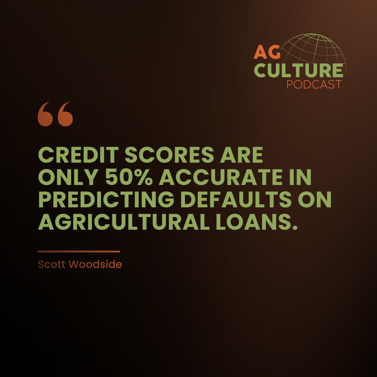 AgCulturePod's tweet photo. 🎙 Ready to demystify modern agricultural lending? Join us this week on the AgCulture Podcast for an eye-opening conversation with Scott Woodside, CEO of Bank Barn! Listen to the full episode on Spotify, Apple Podcasts or Youtube! Link in bio. #AgFinanceInsights #Agribusiness https://t.co/A7aurZTkDE