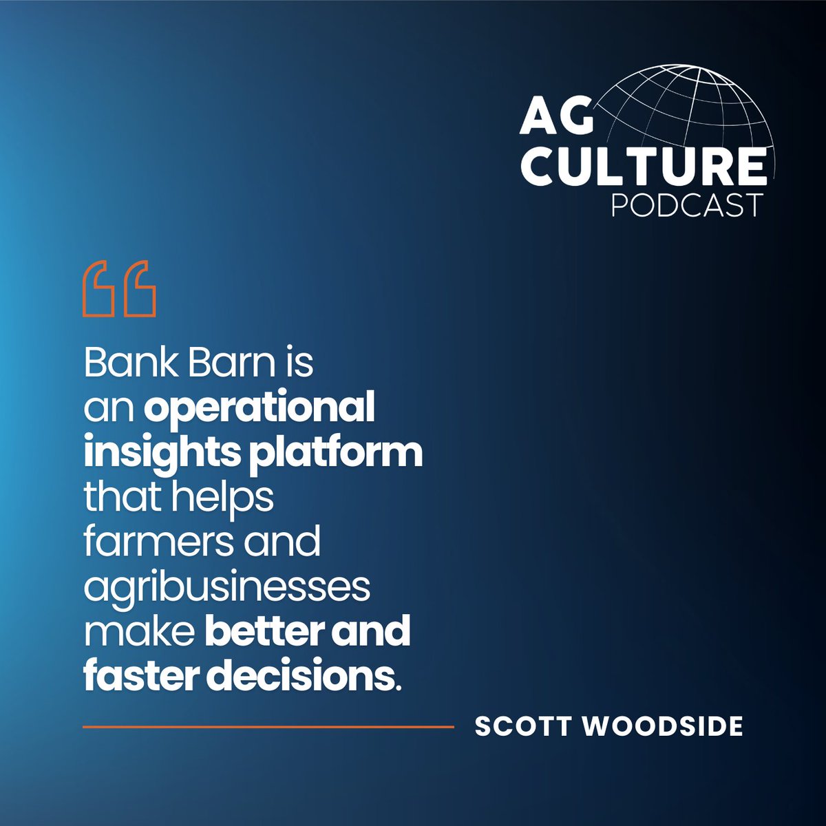 AgCulturePod's tweet photo. 🎙 Ready to demystify modern agricultural lending? Join us this week on the AgCulture Podcast for an eye-opening conversation with Scott Woodside, CEO of Bank Barn! Listen to the full episode on Spotify, Apple Podcasts or Youtube! Link in bio. #AgFinanceInsights #Agribusiness https://t.co/A7aurZTkDE