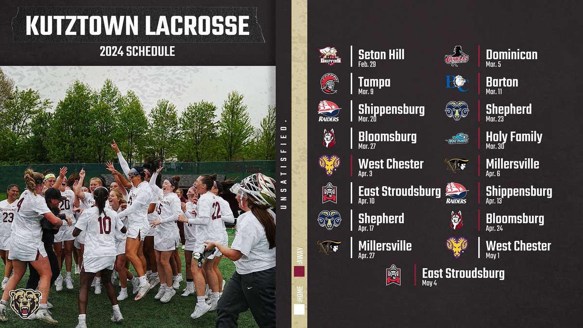 Here is our 2024 schedule!

Mark your calendars📅

#UNSATISFIED. | 🐻🥍