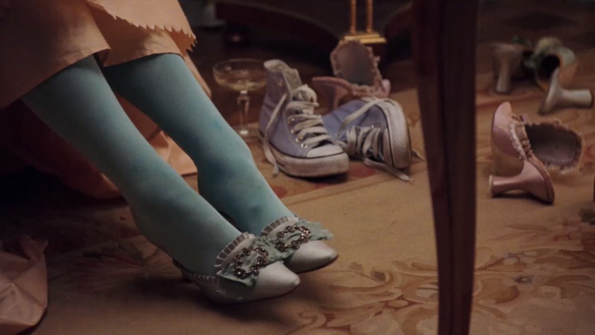 notgwendalupe's tweet photo. a pair of converse in a shot of sofia coppola's 'marie antoinette', 2006 https://t.co/m1Fh4M8At9