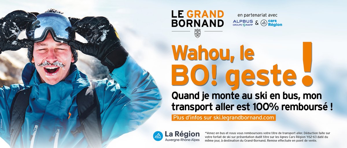 Altibus's tweet image. 🚨 𝐀𝐋𝐄𝐑𝐓𝐄 𝐁𝐎𝐍𝐒 𝐏𝐋𝐀𝐍𝐒 ! Profitez d'une réduction sur votre forfait de ski avec votre ticket de bus Annecy &amp;lt;&amp;gt; @mongrandbo / @LaClusaz 🤩🎁
𝐋𝐞 𝐆𝐫𝐚𝐧𝐝-𝐁𝐨𝐫𝐧𝐚𝐧𝐝 : + d'infos sur ski.legrandbornand.com/.../les-offres…
𝐋𝐚 𝐂𝐥𝐮𝐬𝐚𝐳 : + d'infos sur forfait.laclusaz.com/fr/offre-forfa…
