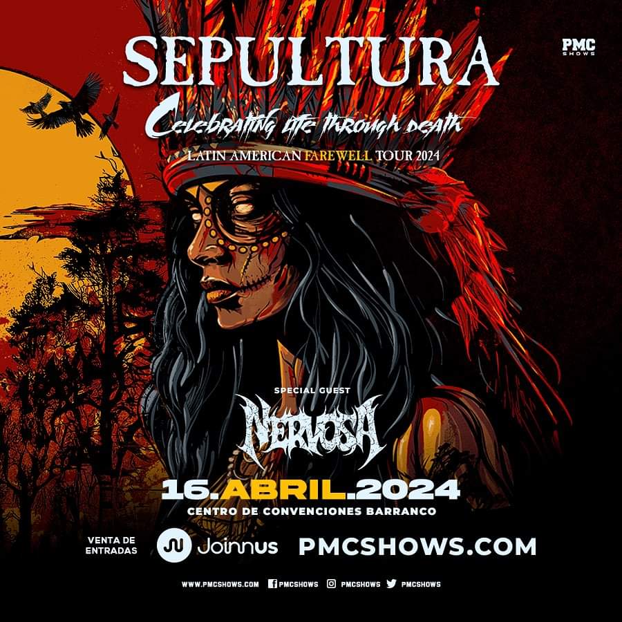 We are thrilled to announce that we will be performing with @sepultura in Peru. We cannot express enough the honor we feel in being part of this special moment for a band that has always been one of our biggest influences. #nervosa #sepultura #peru #metalmusic