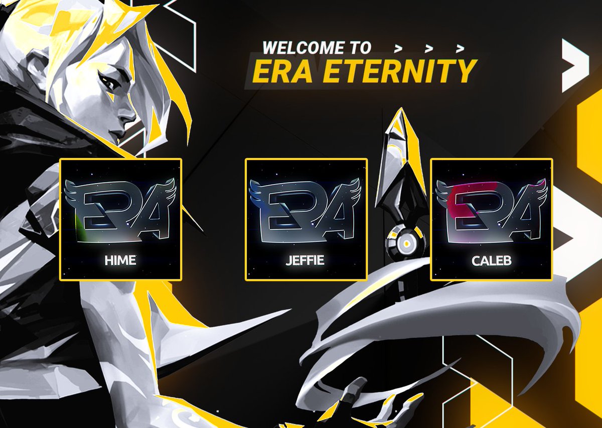 eRaEternities's tweet photo. Welcome the New Valorant guys!
โฆ๐ @jeffiefpsโฉ
๐ @CalebVAL_
๐ @himesoup
Who would you like to see next?!
#eRaForEternity https://t.co/0ILtQfDb0M