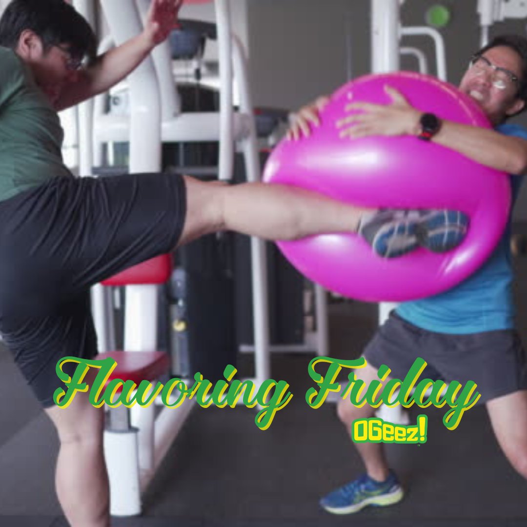 OGeezBrands's tweet photo. #FlavoringFriday with your favorite gym buddy and a few Mini OGeez!: more laughs, fewer reps, tons of fun. 🤣

Call it 'exercise in humor' and consider it your cardio for the day. 💪😂 https://t.co/OO1tHuamwF