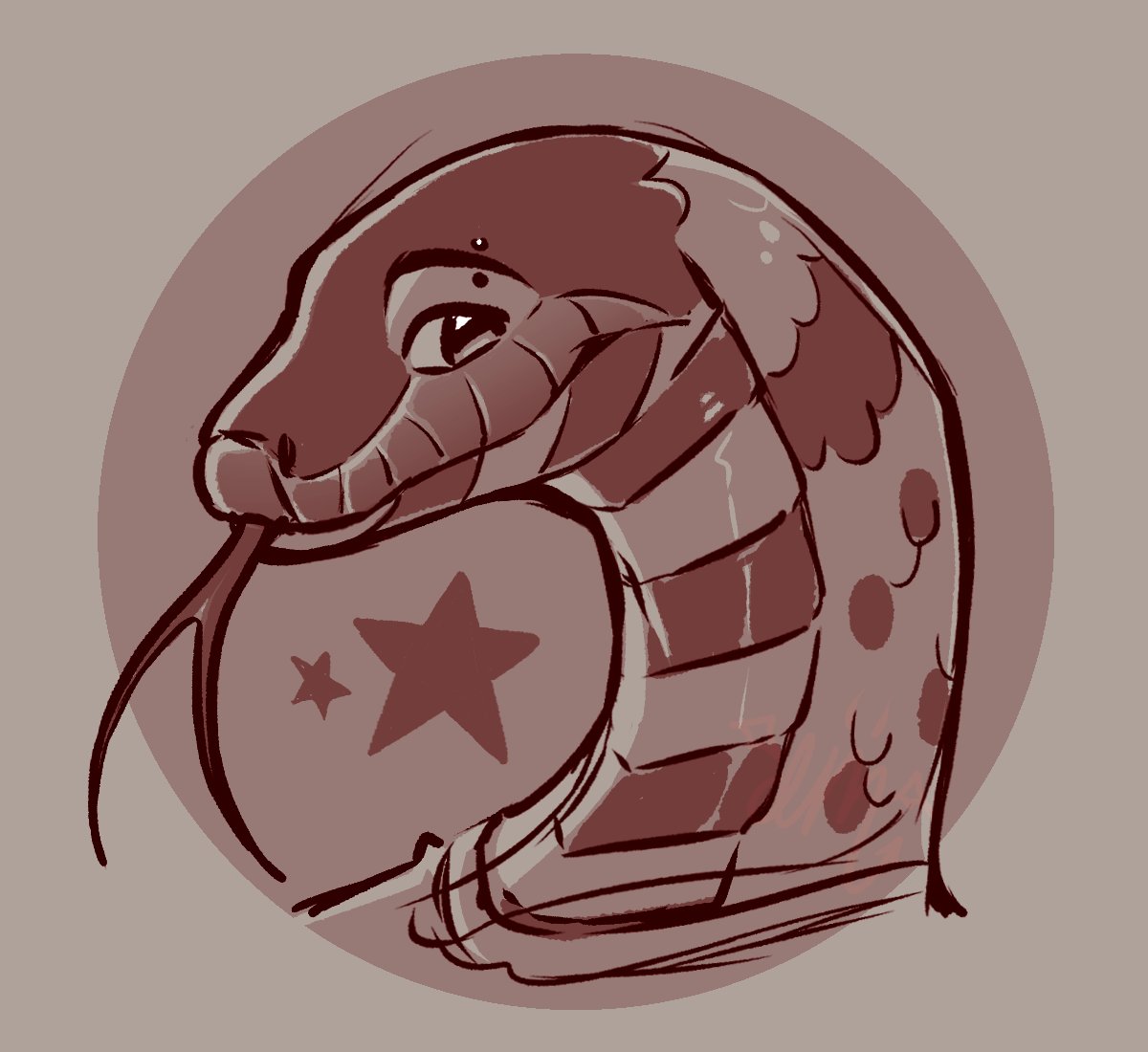 DemonicMik's tweet photo. Burnout hit me HARD last year, but behold: the only somewhat serious clean drawing I digitally made before the end of 2023.

Such a good snek.

Merry "Earth finished its lap around the sun" 🎉 https://t.co/JKz1I0Fhs4