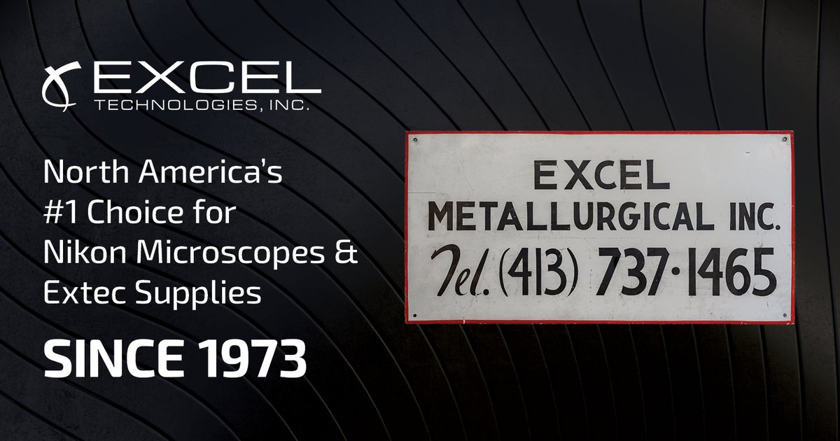 ExcelTechInc's tweet image. Since 1973, Excel Technologies has been North America's leading industrial dealer for Nikon microscopes and Extec supplies and equipment for materials science. Trust us for unparalleled quality and precision. 🔬 bit.ly/3uJCCLY #Excel #QualityControlled