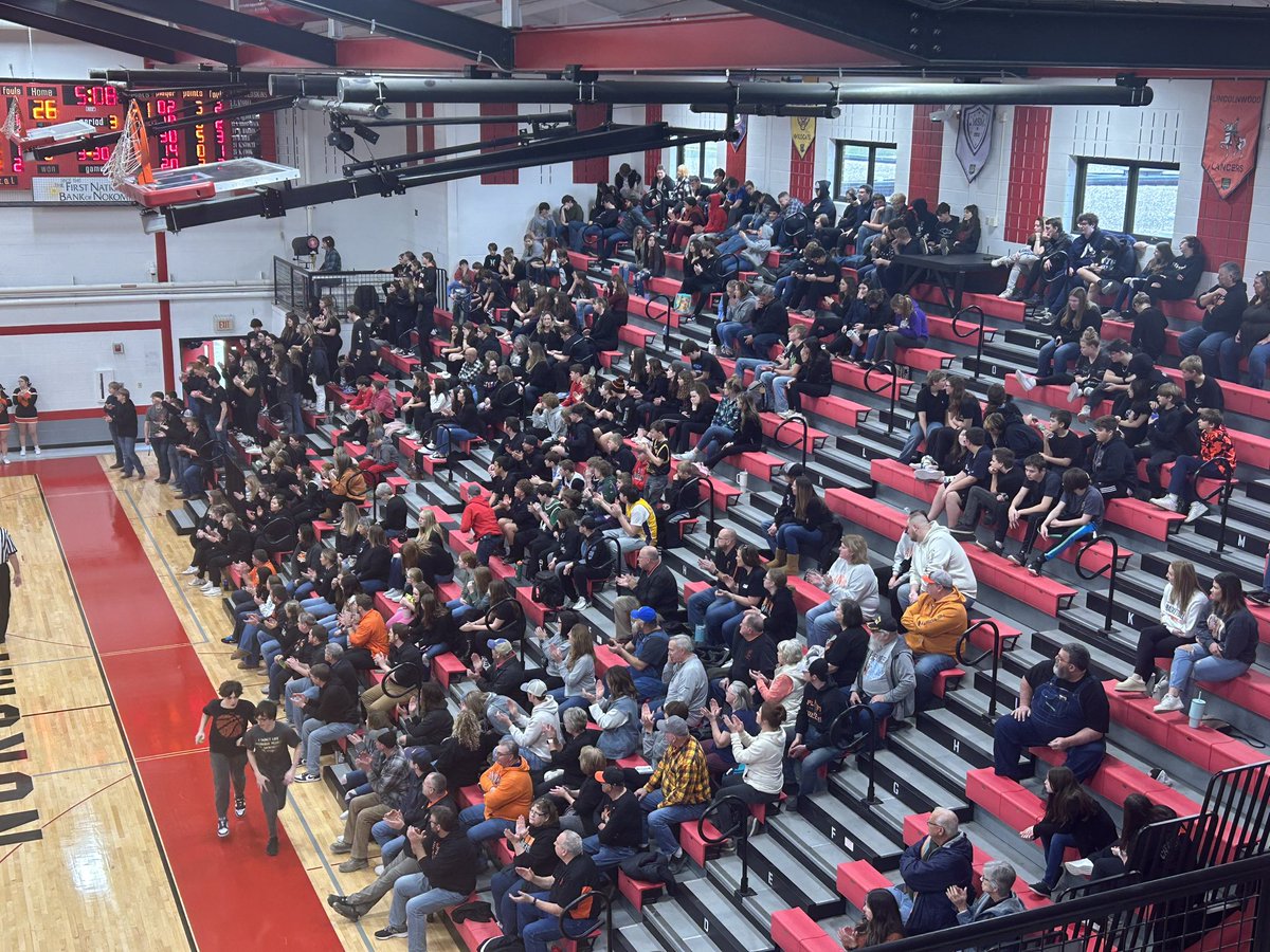 NokogirlsBB's tweet photo. Held our annual game against a local rival today. Girls and boys game with all students in attendance. What an experience and memories made for all students!!  Can’t wait to do it again next year!! @NokomisSchools @lancersports217 https://t.co/5ybU2CTa0H