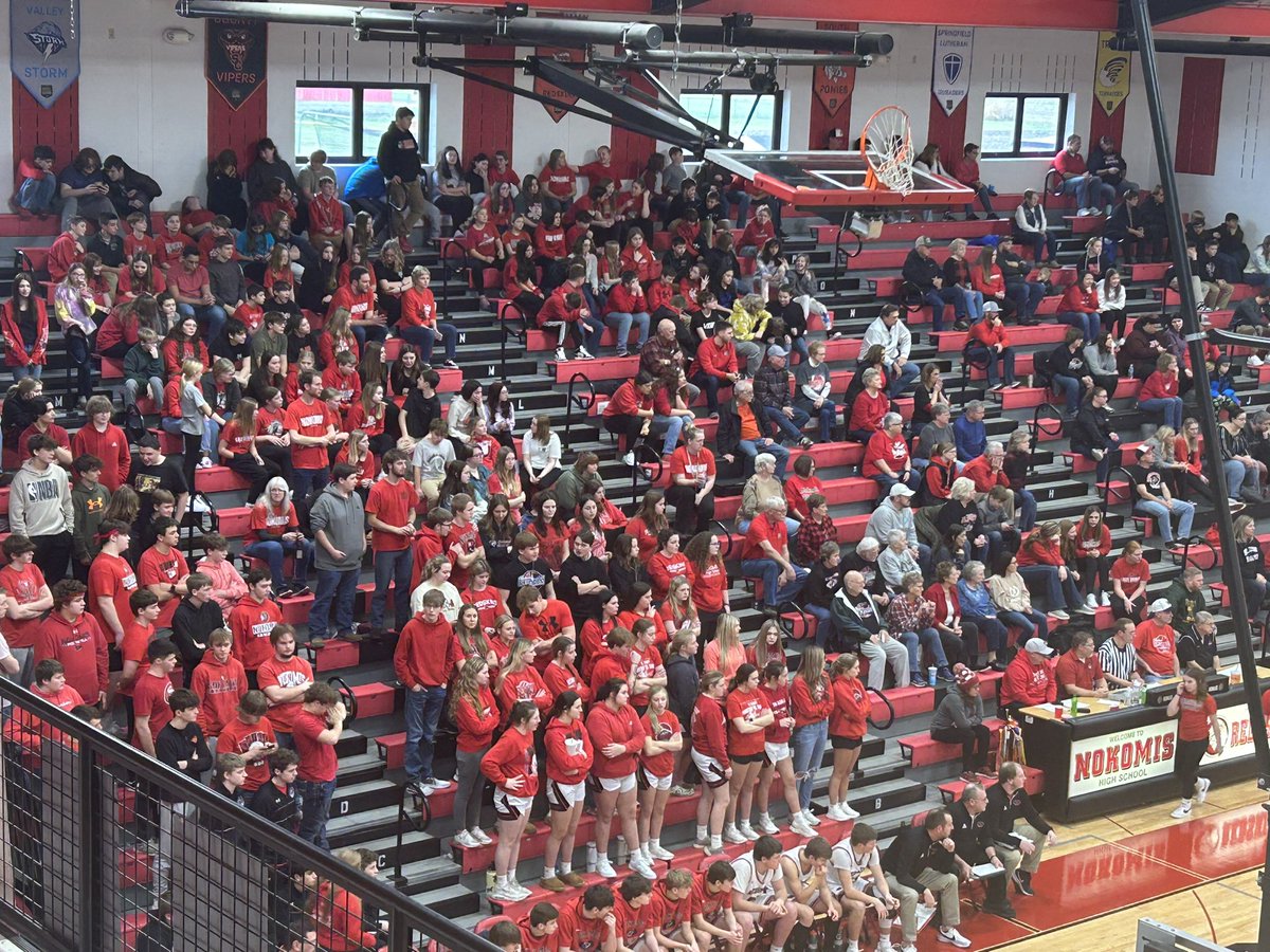 NokogirlsBB's tweet photo. Held our annual game against a local rival today. Girls and boys game with all students in attendance. What an experience and memories made for all students!!  Can’t wait to do it again next year!! @NokomisSchools @lancersports217 https://t.co/5ybU2CTa0H